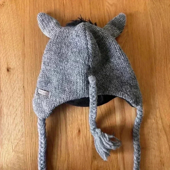 deLux Wool Donkey Hand Made in Nepal Knit Hat Fleece Lined - Picture 8 of 10